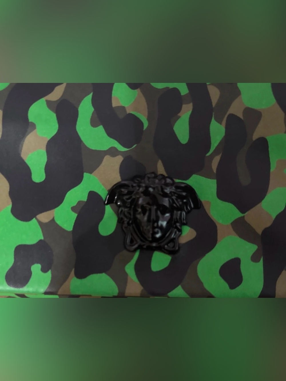 FOR A only...Gianni Versace Green and Black Camo Shoulder Bag with Medusa Detail - Picture 2 of 7